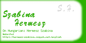 szabina hermesz business card